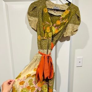 Anthropology- Yoana Baraschi Silk Wrap Dress